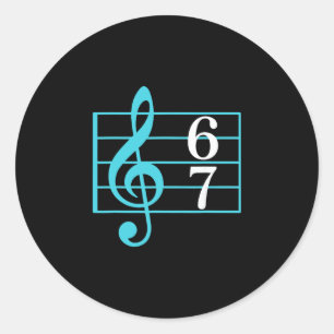 Adesivo 67 Piada de gíria musical Seis Sete Professor de M