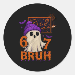 Adesivo 67 Professor Fantasma de Halloween Seis Sete Meme