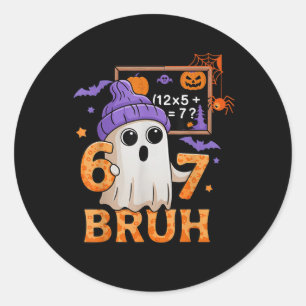 Adesivo 67 Professor Fantasma de Halloween Seis Sete Meme