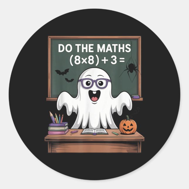 Adesivo 67 Professor Fantasma de Halloween Seis Sete Meme  (Frente)