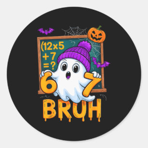 Adesivo 67 Professor Fantasma de Halloween Seis Sete Meme 