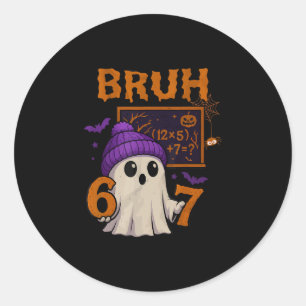 Adesivo 67 Professor Fantasma de Halloween Seis Sete Meme