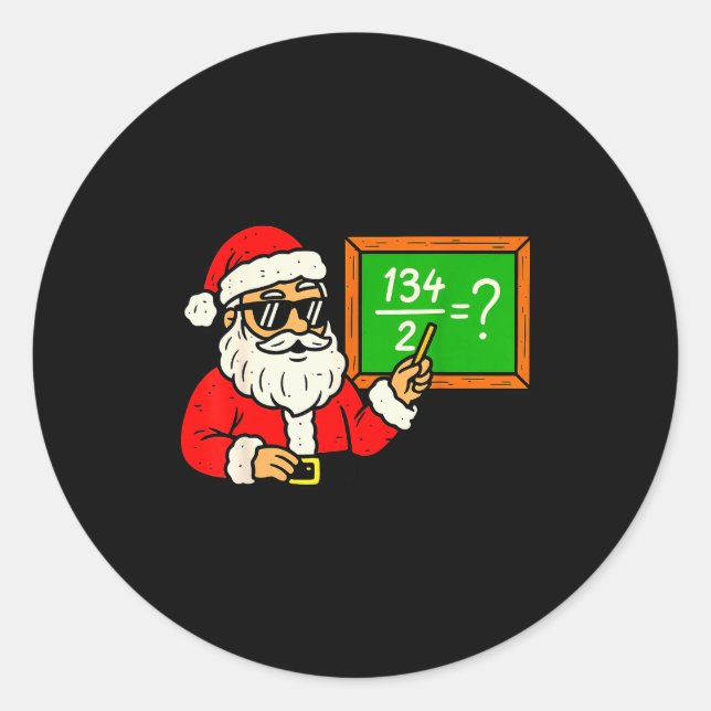 Adesivo 67 Professor Natal Papai Noel Seis Sete Meme Brain (Frente)