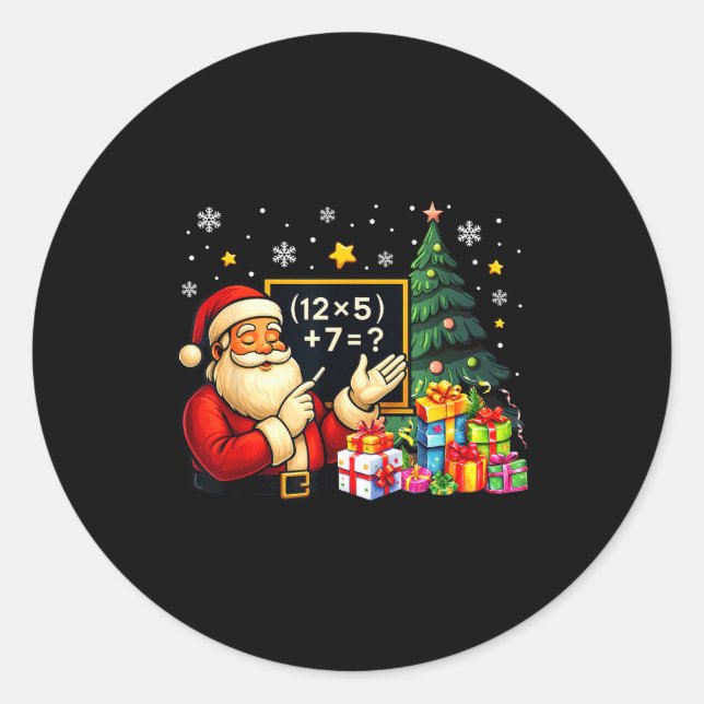 Adesivo 67 Professor Papai Noel Natal Seis Sete Meme Brain (Frente)