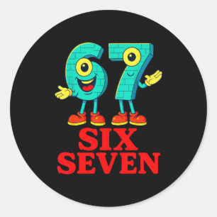 Adesivo 67 Seis Sete 6-7 Divertido Italiano Brainrot Diver