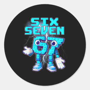 Adesivo 67 Seis Sete 6-7 Meme Italiano Divertido Brainrot