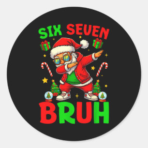 Adesivo 67 Seis Sete Bruh Natal Engraçado 6 7 Meme Homens