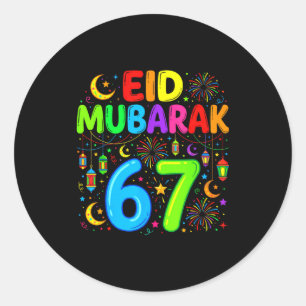 Adesivo 67 seis sete feliz eid mubarak crianças eid al