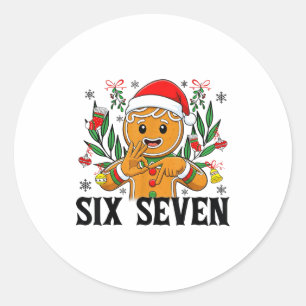 Adesivo 67 Seis Sete Meme Divertido Natal Biscoito de Nata