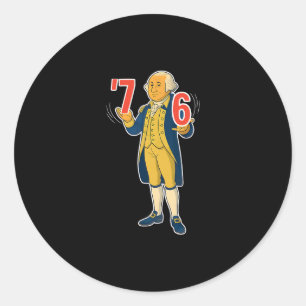 Adesivo 67 Seis Sete Meme Engraçado George Washington 