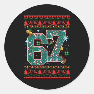 Adesivo 67 Seis Sete Natal Meme Engraçado Mão 67 Casais 