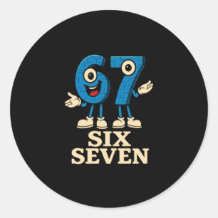 Adesivo 67 Six Seven 6-7 - Camisa engraçada de cérebro ita