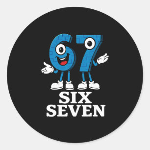 Adesivo 67 Six Seven 6-7 - Divertido Italian Brainrot Cria