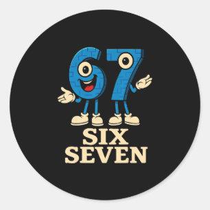 Adesivo 67 Six Seven 6-7 - Divertido Italian Brainrot Cria