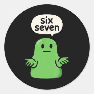 Adesivo 67 Six Seven 6-7 Slime de Blob Verde - Roupa Infan