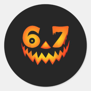 Adesivo 67 Six Seven Fantasia de Halloween para Alunos Pro