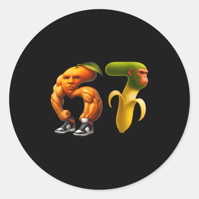 Adesivo 67 Six Seven Italiano Casal Meme Brainrot Combinan (Frente)