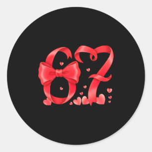Adesivo 67 Six Seven Meme Gen Alpha Dia dos Namorados Coqu