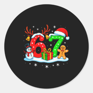 Adesivo 67 Six Seven Meme Gen Alpha Gíria Natal Divertido
