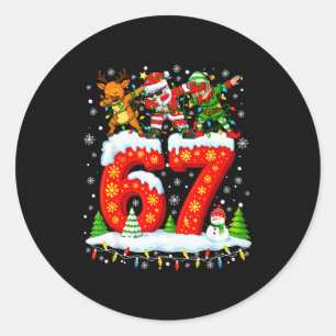 Adesivo 67 Six Seven Meme Geração Alpha Natal Elfo Re