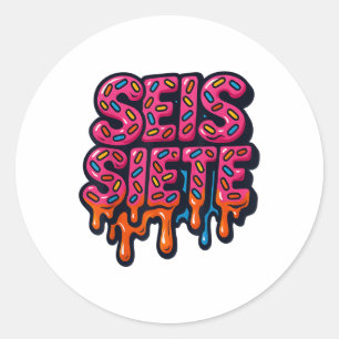 Adesivo 67 Six Seven Seis Seven Spanish Brainrot Viral Mem
