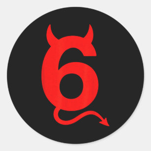 Adesivo 67 Sixty Seven Fantasia de Halloween Diabo Engraça