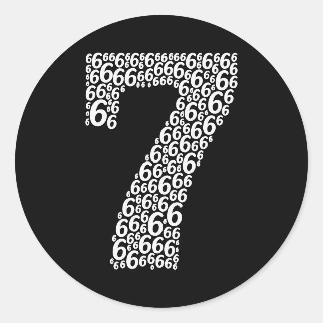 Adesivo 67 Sixty Seven Halloween Costume Design Funny 6 7  (Frente)