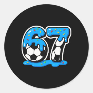 Adesivo 67 Sorvete de Futebol Drip Rot de Cérebro Meme