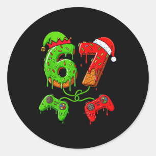 Adesivo 67 Sorvete Gotejamento Meme Gamer Seis Sete Natal 