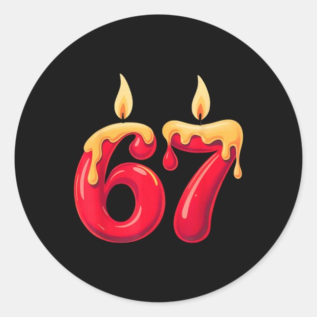 Adesivo 67 Velas de Natal  (Frente)