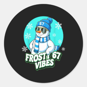 Adesivo 67 Vibrações de Boneco de Neve Inverno Seis Sete M