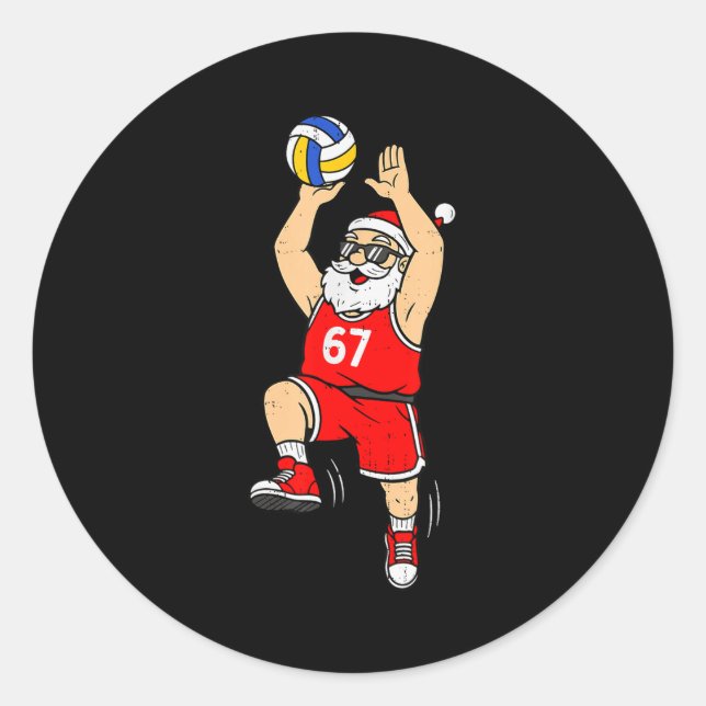 Adesivo 67 Volleyball Santa Six Seven Meme Christmas Srt M (Frente)