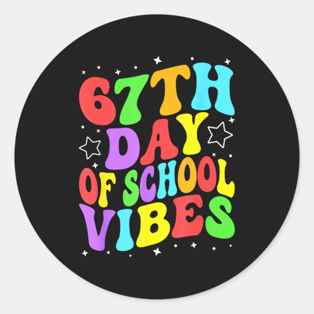 Adesivo 67th Day Of School Vibes  (Frente)