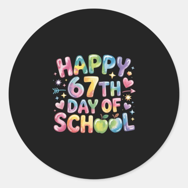 Adesivo 67th Days Of School Funny 67 Meme Teacher  (Frente)