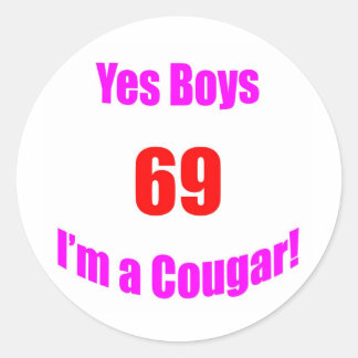Adesivo 69 Cougar Birthday