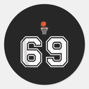 Adesivo 69 Número de Estilo de Basquete Vintage White Tank