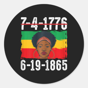 Adesivo 6-19-1865 Mês de História Negra Africana-Americana