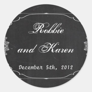 Adesivo 6 - 3" Favor Stickers Modern Chalkboard Vintage