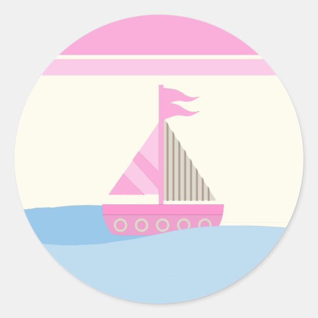 Adesivo 6 - 3" Favor Stickers Naut Sail Boat Whale (Frente)