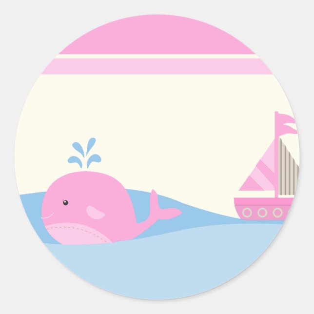 Adesivo 6 - 3" Favor Stickers Naut Sail Boat Whale (Frente)