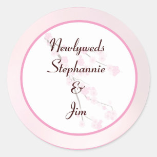 Adesivo 6 - 3" Favor Vinhetas Flor de Cereja Rosa