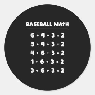 Adesivo 6 4 3 2 Matemática do Baseball - Jogo Softbol Bon