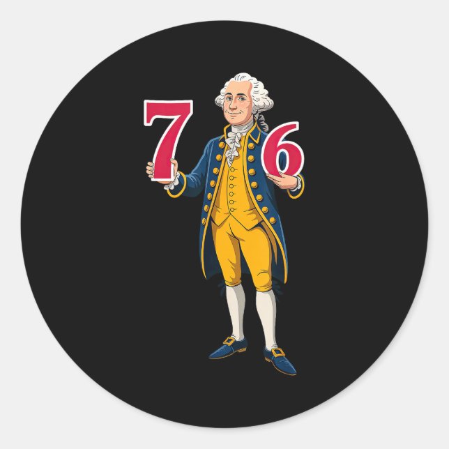 Adesivo 6 7 7 6 George Washington Seis Sete  (Frente)