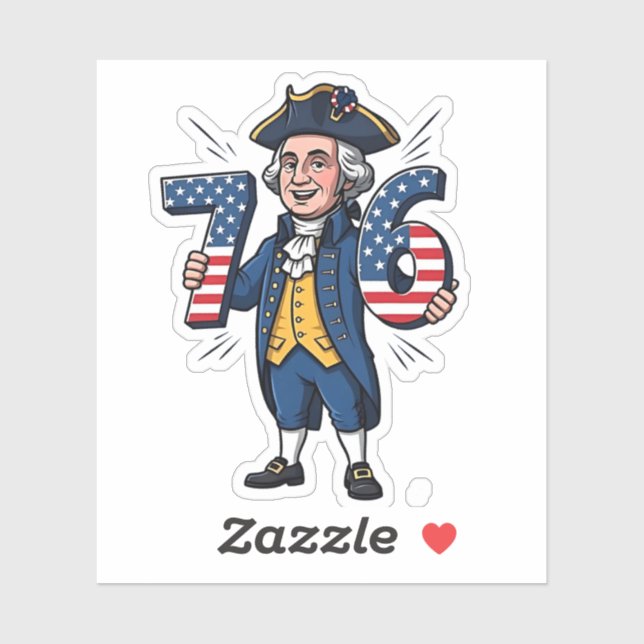 Adesivo 6-7 7-6 George Washington Seis Sete Meme 67 Trend (Folha)