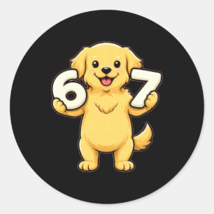Adesivo 6 7 Cachorro Golden Retriever Professor de Matemát