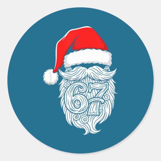 Adesivo 6 7 Christmas 67 Santa Six Seven Christmas Boys Te (Frente)