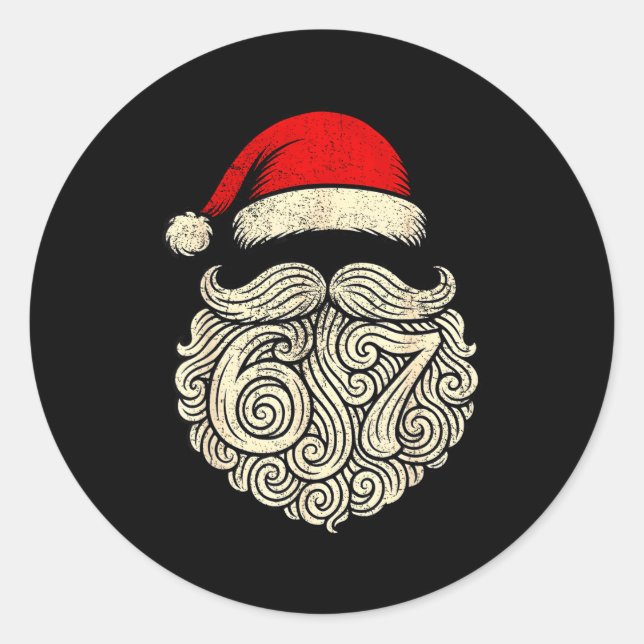 Adesivo 6 7 Christmas 67 Santa Six Seven Christmas Boys Te (Frente)
