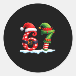 Adesivo 6-7 Esquadrão de Natal Divertido 67 Seis Sete Meme