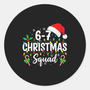Adesivo 6-7 Esquadrão de Natal Divertido 67 Seis Sete Meme