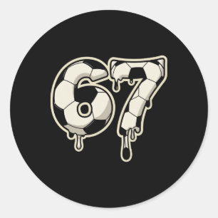 Adesivo 6 7 Futebol Ll Drip Gráfico Seis Sete Meme